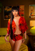 Orange Velvet Bed Jacket