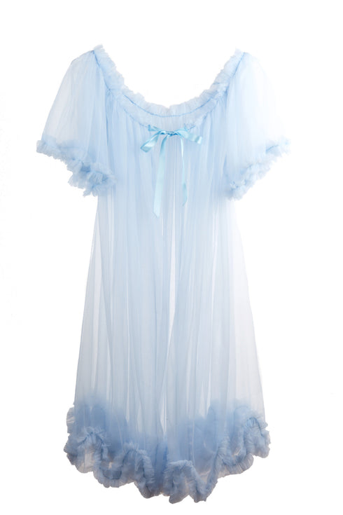 Short Frou Frou Sheer Dressing Robe